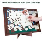 Wooden US National Parks Map Travel Tracker – 3-Layer Framed Wall Art with 70 Tree Pins, Stand, Marker & Gift Box – National Park Checklist Map, Holiday and Educational Geography Gift for Adventurers, Families & Outdoor Lovers, Perfect for RV, Home & Holiday Décor (Brown, 16.5 x 11")