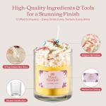 Moon Garden Candle Making Kit, Dessert Theme DIY Candle Kit for Adults, Fragrence Oils, Soy Wax Whip Cream and Toppings, The Complete Craft Set - Gift for All Loved Ones