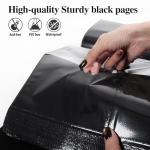 RECUTMS Large Capacity Photo Album 4x6, 600 Photos PU Leather Picture Album with Black Pages, Horizontal & Vertical Pockets, Clear Sleeves Memory Book for Family, Travel, Wedding & Gift (Blue)