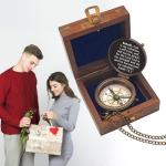 Personalized Compass, Custom Engraved Handmade Working Compass, Gifts for Men for Anniversary Fathers Day Christmas Birthday Valentines Day and Graduation Baptism