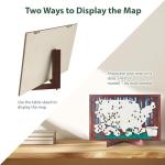 Wooden US National Parks Map Travel Tracker – 3-Layer Framed Wall Art with 70 Tree Pins, Stand, Marker & Gift Box – National Park Checklist Map, Holiday and Educational Geography Gift for Adventurers, Families & Outdoor Lovers, Perfect for RV, Home & Holiday Décor (Brown, 16.5 x 11")