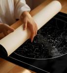 CELESTORY Custom Star Map Framed Canvas Night Sky Print Constellation Map Star Chart Gift Wall Art Poster Personalized Star Map for Specific Date Written in the Stars Paper Anniversary Personalized Gift - Pitch Black