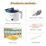 Beeswax Candle Making Kit with Electric Wax Melter for Adult, 5lbs Bees Wax for Candle Making and DIY Art&Craft