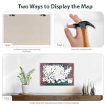 Wooden US National Parks Map Travel Tracker – 3-Layer Framed Wall Art with 70 Tree Pins, Stand, Marker & Gift Box – National Park Checklist Map, Holiday and Educational Geography Gift for Adventurers, Families & Outdoor Lovers, Perfect for RV, Home & Holiday Décor (Brown, 16.5 x 11")