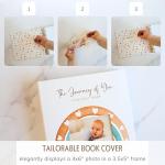 Baby Memory Book with Custom Photo Cover, Rainbow Baby Gift, 5 Year Milestone Journal, Gender Neutral Scrapbook Album, Archival Paper, 108 Pages, Boho Rainbow Personalized Keepsake, Expecting Mom Gift