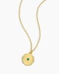 Birthstone Coin Necklace - Personalized Gold Jewelry