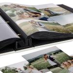 Beautiful Linen Photo Album For 4x6 Photos - Safely Holds Up To 500 Pictures of Unique Memories - The Perfect Large Photo Book To Store All Pictures of Treasured Family, Baby or Wedding Moments