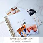 Baby Memory Book with Custom Photo Cover, Rainbow Baby Gift, 5 Year Milestone Journal, Gender Neutral Scrapbook Album, Archival Paper, 108 Pages, Boho Rainbow Personalized Keepsake, Expecting Mom Gift