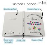Hilis Personalized Birthday Keepsake Journal, Custom Birthday Memory Book. Gift for New Mom. Letters To My Son Daughter Notebook