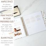 Baby Memory Book with Custom Photo Cover, Rainbow Baby Gift, 5 Year Milestone Journal, Gender Neutral Scrapbook Album, Archival Paper, 108 Pages, Boho Rainbow Personalized Keepsake, Expecting Mom Gift