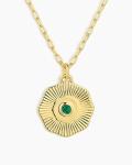 Birthstone Coin Necklace - Personalized Gold Jewelry