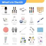 113Pcs Candle Making Kit for Adults, Complete Soy Wax Candle Making Supplies, 6 Glass Jars & 1 Special Stylish Jar, 6 Fragrance Oils, Molds, Wicks, 2 Pots–Beginner Friendly DIY Craft Kit for Women Men