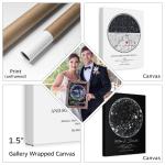 Custom Star Map Print or Canvas (9 Designs, Multiple Sizes), Personalized Constellation Map, Night Sky by date Wall Art, Unique Gift - Special Occasion, Wedding, Anniversary, Valentines Day)
