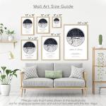 Custom Star Map Print or Canvas (9 Designs, Multiple Sizes), Personalized Constellation Map, Night Sky by date Wall Art, Unique Gift - Special Occasion, Wedding, Anniversary, Valentines Day)