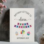 Hilis Personalized Birthday Keepsake Journal, Custom Birthday Memory Book. Gift for New Mom. Letters To My Son Daughter Notebook