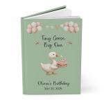 Hilis Custom One Silly Goose 1st Birthday Guest Book, Personalized Baby Boy or Girl Memory Keepsake Journal, A5 Hardcover Lined Notebook Gift D228A