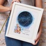 Custom Star Map Print or Canvas (9 Designs, Multiple Sizes), Personalized Constellation Map, Night Sky by date Wall Art, Unique Gift - Special Occasion, Wedding, Anniversary, Valentines Day)