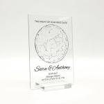 Personalized Star Map Plaque with Stand – Custom Night Sky for Anniversary, Wedding, Birthday – Unique Romantic Gift for Couples, Acrylic Keepsake with Date & Location, Valentines Day