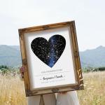 Custom Star Map - Personalized Heart Shape (Multiple Sizes - Unframed Print, Star Constellation Wall Art, Great Gift - Special Occasion, Engagement, Wedding, Birthday, Anniversary)