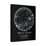 Custom Star Map Print or Canvas (9 Designs, Multiple Sizes), Personalized Constellation Map, Night Sky by date Wall Art, Unique Gift - Special Occasion, Wedding, Anniversary, Valentines Day)