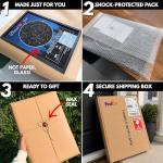 Custom Star Map for Anniversary - Premium Glossy Acrylic - The Night We Met Personalized Constellation Chart - High-Shine Plexiglass Night Sky - Romantic Gift for Her, Wife, Him or Husband - Framed Wall Art