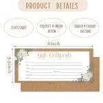 Blank Gift Certificates, 25 Floral Kraft Gift Certificate Cards for Business, Spa, Salon, Massage, Restaurants, Custom Client Vouchers for Birthday, Work Card -05