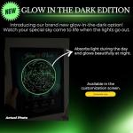 Custom Star Map for Anniversary - Premium Glossy Acrylic - The Night We Met Personalized Constellation Chart - High-Shine Plexiglass Night Sky - Romantic Gift for Her, Wife, Him or Husband - Framed Wall Art