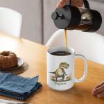 Personalized Dinosaur Adventure Coffee Mug for Kids, Custom Name Cup with Cute Dino Design, Ideal Gift for Dinosaur Enthusiasts, Animal Lovers Travel Mug 11oz 15oz, Christmas, Birthday Gifts