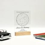 Personalized Star Map Plaque with Stand – Custom Night Sky for Anniversary, Wedding, Birthday – Unique Romantic Gift for Couples, Acrylic Keepsake with Date & Location, Valentines Day