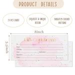 25 Blank Gift Certificates Pink Watercolor Gold Foil Gift Certificate Cards for Business, Spa, Salon, Restaurants, Massage, Custom Client Vouchers for Birthday, Work Card -10
