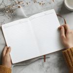 Personalized Leather Journal for Couples – Custom Adventure Travel Notebook for Camping & RV Trips, Memory Keepsake Book for Journey Stories, Anniversary Wedding Valentine Gift (Adventure Begins – Camping)