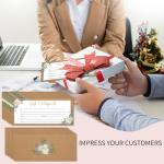 Blank Gift Certificates, 25 Floral Kraft Gift Certificate Cards for Business, Spa, Salon, Massage, Restaurants, Custom Client Vouchers for Birthday, Work Card -05