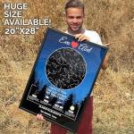 Custom Star Map for Anniversary - Premium Glossy Acrylic - The Night We Met Personalized Constellation Chart - High-Shine Plexiglass Night Sky - Romantic Gift for Her, Wife, Him or Husband - Framed Wall Art