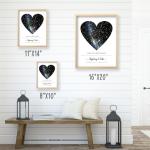 Custom Star Map - Personalized Heart Shape (Multiple Sizes - Unframed Print, Star Constellation Wall Art, Great Gift - Special Occasion, Engagement, Wedding, Birthday, Anniversary)