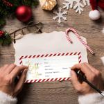 25 Pack Christmas Gift Certificate Cards with Gold Foil Stamping Classic Xmas Red White Striped Blank Voucher Coupons, 4 x 9 Inch for Spa Salon Gift Certificates for Restaurants