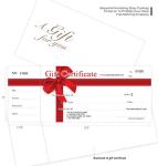 Custom Gift Certificates Cards with Envelopes 100 set -RED-RIBBON-Gift Coupons,Vouchers for Small Business,Spa,Makeup,Hair Beauty Salon,Restaurant,Wedding Bridal,Baby Shower,Holiday,Christmas,Birthday