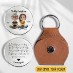 Custom Leather Pocket Hug for Daughter - Sentimental Gift
