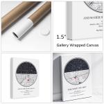 Custom Star Map by Date, Personalized Night Sky Print or Canvas, Unique Gift - Special Occasion, Wedding Gifts, Anniversary, Engagement, Constellation Map, Multiple Sizes