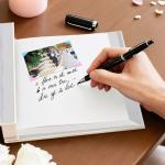 Barsone Linen Wedding Photo Album 4x6 with 400 Pockets(Large Capacity Customizable Memory Book, Custom Engraved Cover, Bridal Photo Album for Engagement, Gifts & Memory Keepsake)-White Inner Pages