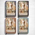 ALMAGEMSUS Personalized Sewing Journal Notebook, Custom Leather Journal with Name for Women, Tailor Quilter Gift, Handmade Sewing Theme Notebook, Unique Creative Writing Sketchbook