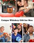 Argefkeen Charred Wooden Whiskey Glasses Personalized Bourbon Drinking Glass Ideas Gifts for Men Husband, Dad, Brother, Whiskey Lovers Birthday Insulated Old Fashioned Glass Whiskey Tumbler B