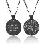 Custom Star Map By Date Necklace, Unique Star Map Jewelry, Silver or Gold Pendant, Personalized Gift For Her, Birthday Gift For Women, Gift For Mom