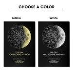 TM TEEMAN First Mothers Day Gift Custom Moon Phase Print Star Map For Specific Date Canvas/poster, Personalized 1st Mothers Day Gift For New Mom Custom Star Map Print With Art Real Moon Phase