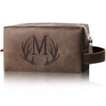Personalized Leather Toiletry Bag for Men