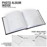 Personalized Photo Album, Custom Engraved Picture Album, Holds 200 4" x 6" Photos, Leatherette and Laser Engraved Scrapbook, Any Custom Message, Blue