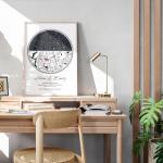 Custom Star Map by Date, Personalized Night Sky Print or Canvas, Unique Gift - Special Occasion, Wedding Gifts, Anniversary, Engagement, Constellation Map, Multiple Sizes