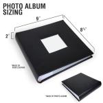 Personalized Photo Album, Custom Engraved Picture Album, Holds 200 4" x 6" Photos, Leatherette and Laser Engraved Scrapbook, Any Custom Message, Blue