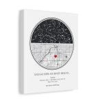 Custom Star Map by Date, Personalized Night Sky Print or Canvas, Unique Gift - Special Occasion, Wedding Gifts, Anniversary, Engagement, Constellation Map, Multiple Sizes