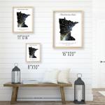 Custom Star Map - Personalized with State (Multiple Sizes - Unframed Print, Star Constellation Wall Art, Great Gift - Special Occasion, Engagement, Wedding, Birthday, Anniversary)