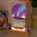 Custom Name the Night We Met Star Map Plaque Personalized Date Wedding Gifts for Couples Constellation Map Night Light Romantic Valentines Day Gifts for Him Boyfriend | Couple Engagement Gift